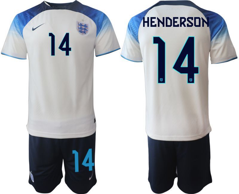 Men 2022 World Cup National Team England home white #14 Soccer Jerseys